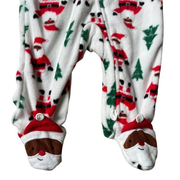NEW Just One You Carter's One Piece Christmas Sleeper Black Santa Boy Girl 3 mon - Picture 3 of 5